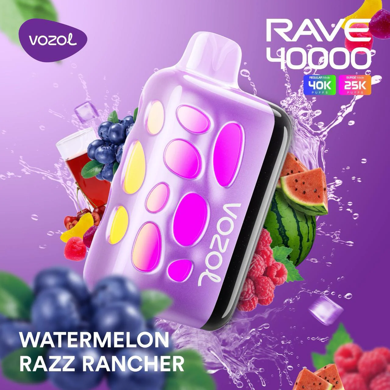Vozol Rave 40000 Watermelon Razz